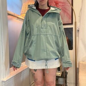 Vintage Gap pull over mint green wind breaker